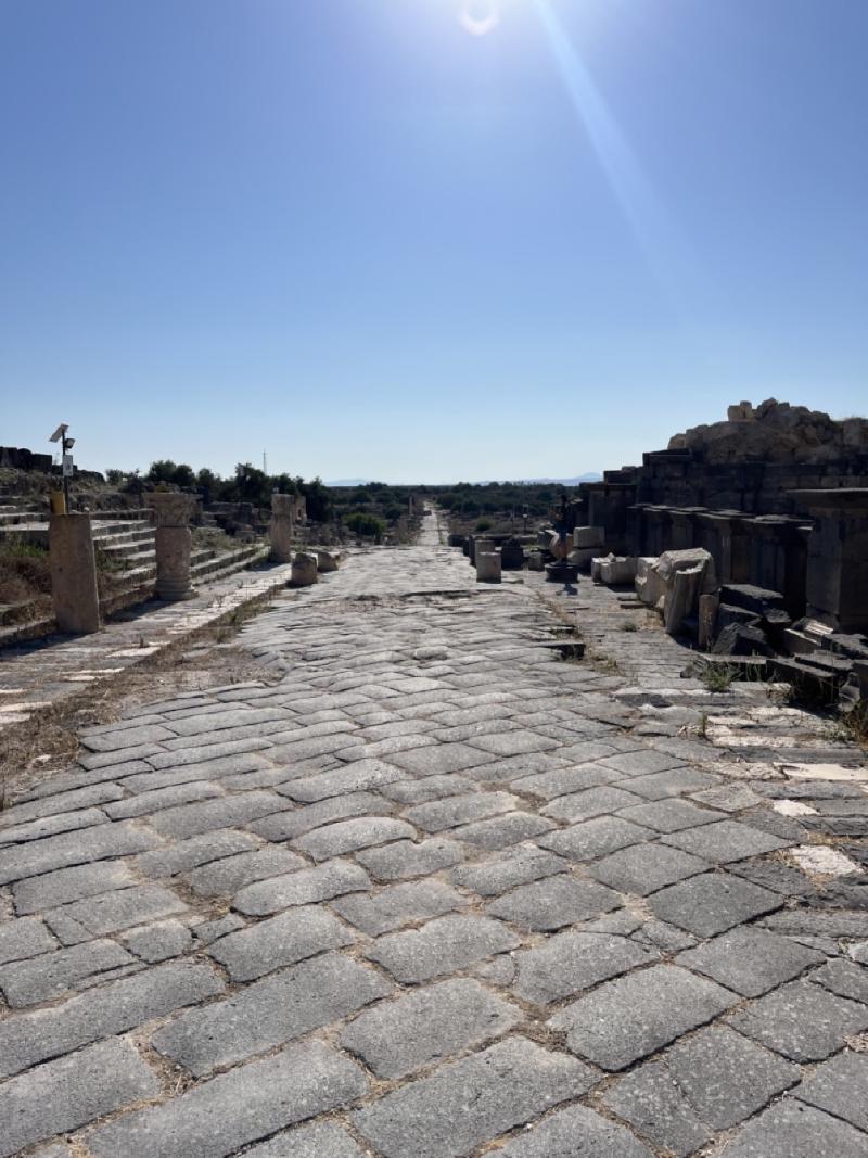 Voie romaine pavée à Umm Qais