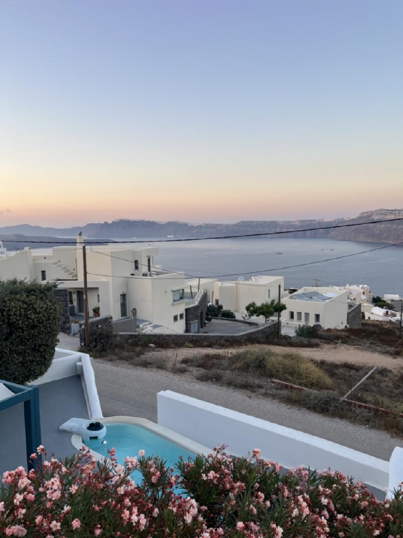 Vue sur la caldeira depuis l'appartement